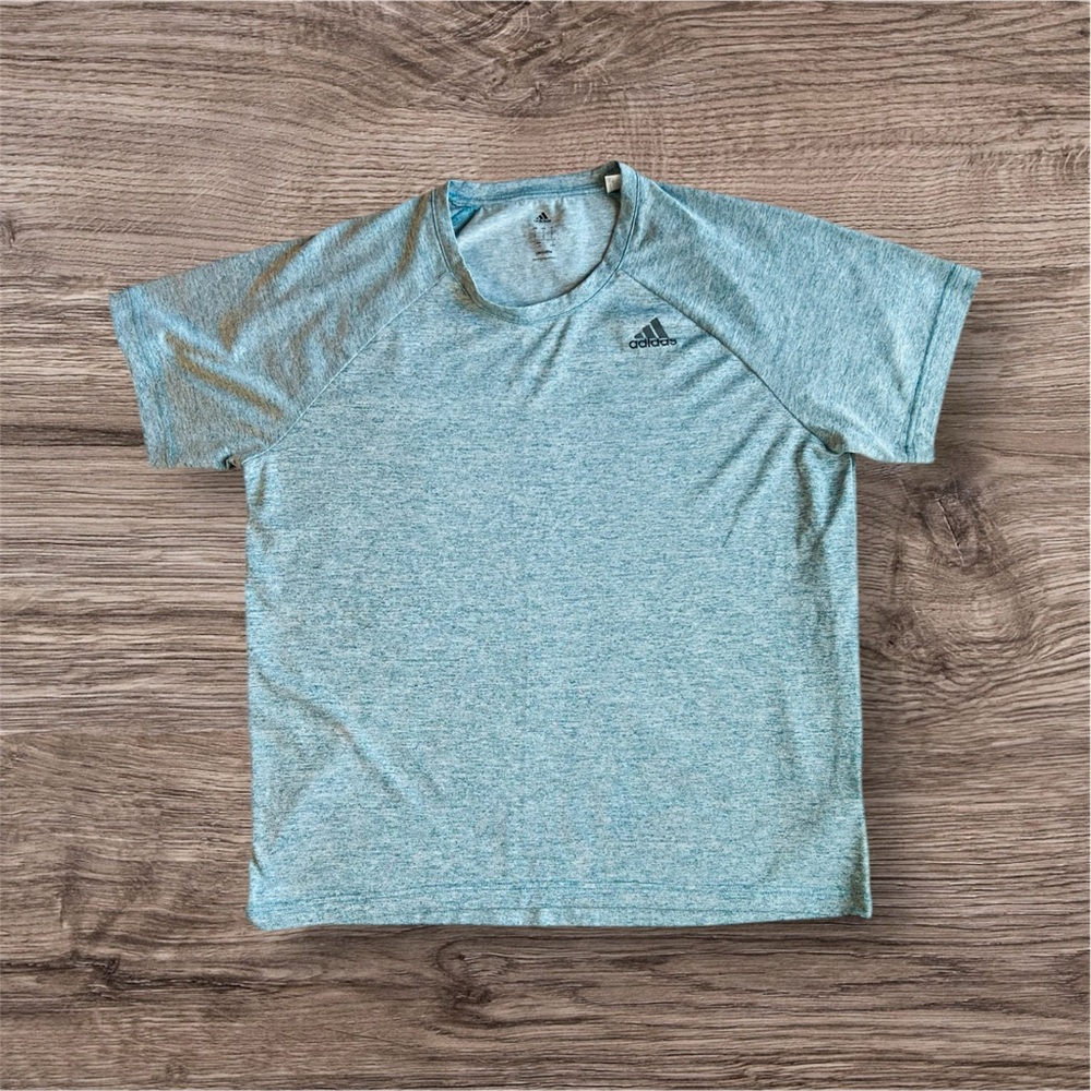 Adidas Light Blue Climalite T-Shirt